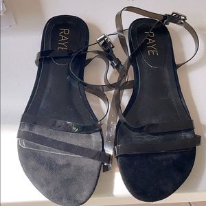 Black clear sandals